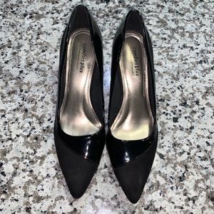 Predictions Patent leather/faux suede 3" pumps